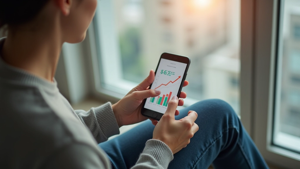 Young professional reviewing structured saving plan with documents and calculator